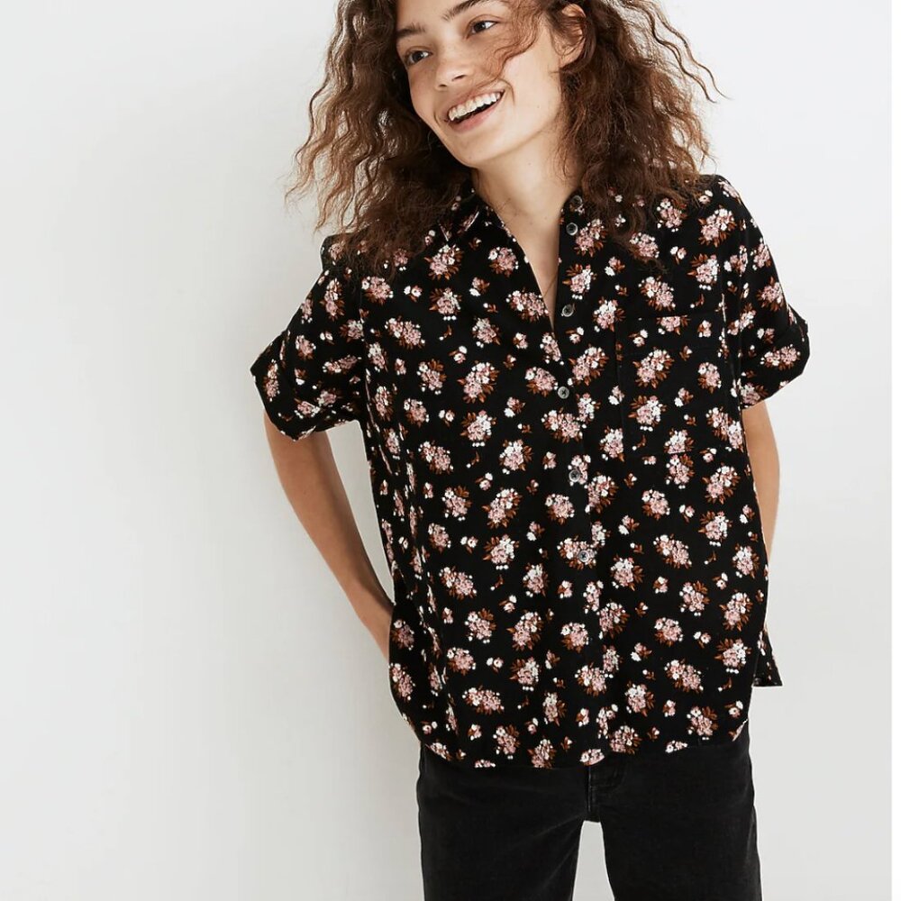 Madewell Corduroy Daily Shirt in Homestead Bouquet, Sz M